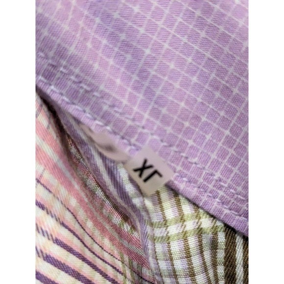 bugatchi Mens Plaid Woven Classic Fit Button Up Shirt Size XL‎ SHORT Sleeve - Picture 3 of 4